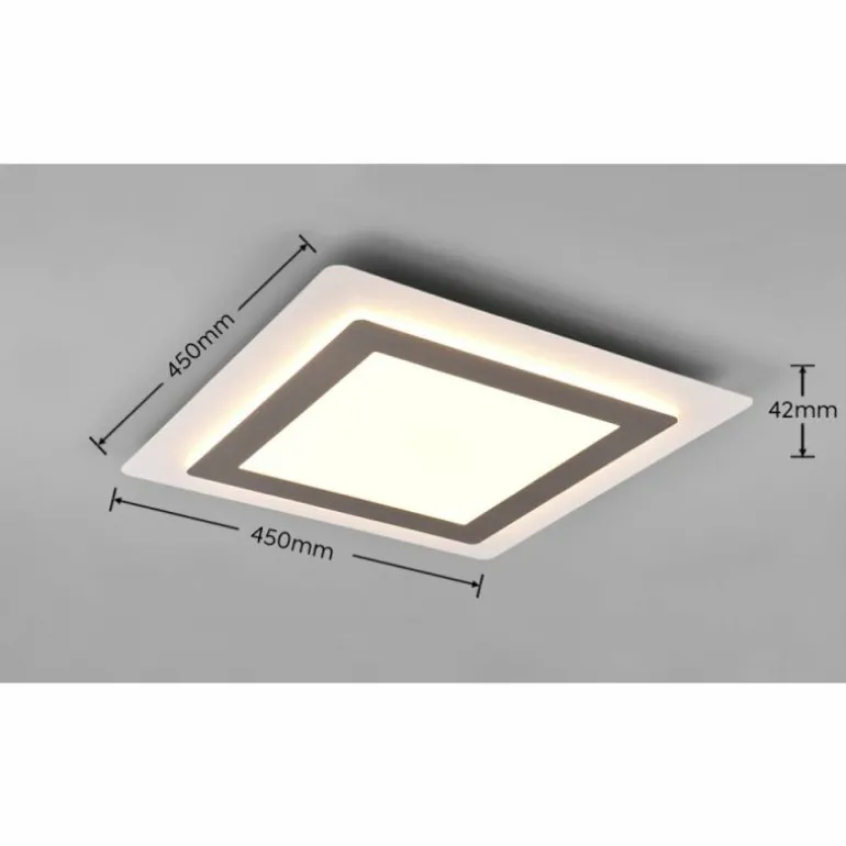 Plafonnier Trio MORGAN LED Nickel mat, 1 lumière, Télécommandes