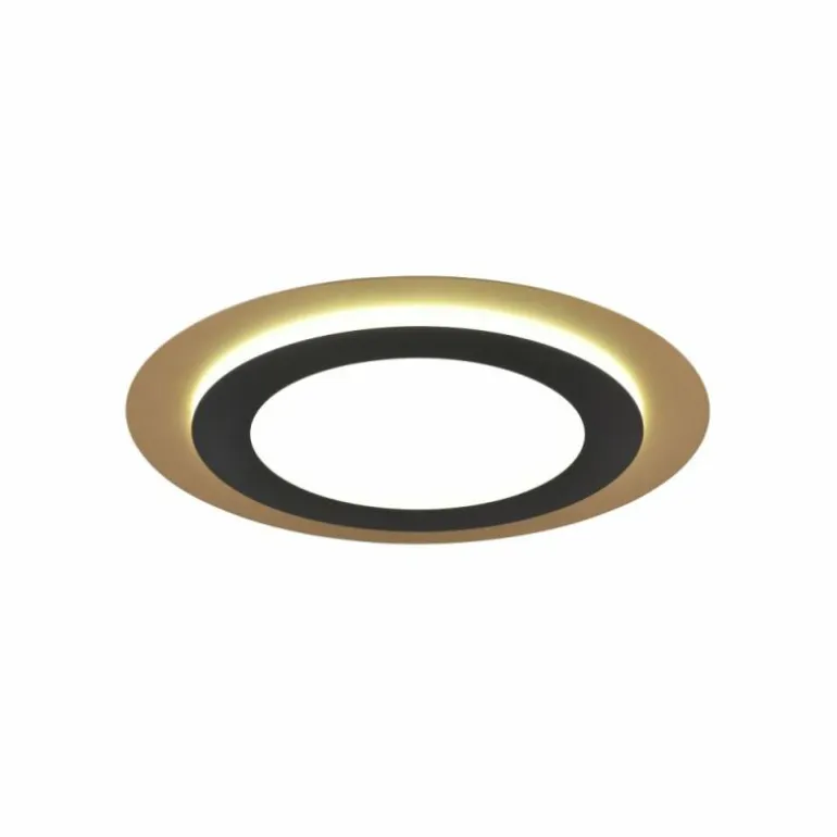 Plafonnier Trio MORGAN LED Or, Noir, 1 lumière, Télécommandes