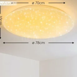 Plafonnier Trio NAGANO LED Blanc, 1 lumière, Télécommandes, Changeur de couleurs