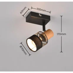Plafonnier Trio NANDINI Noir, 1 lumière