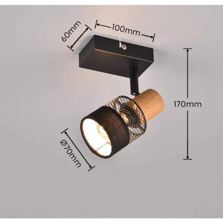 Plafonnier Trio NANDINI Noir, 1 lumière