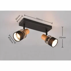 Plafonnier Trio NANDINI Noir, 2 lumières