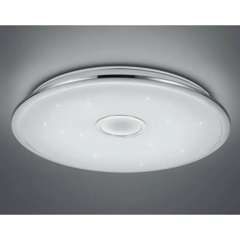 Plafonnier Trio OSAKA LED Chrome, 1 lumière, Télécommandes