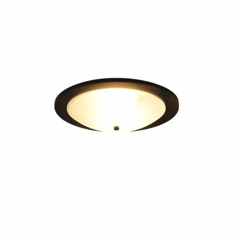 Plafonnier Trio Pali Bois foncé, 2 lumières