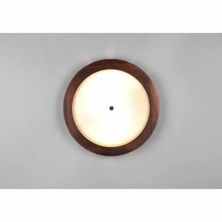 Plafonnier Trio Pali Bois foncé, 2 lumières