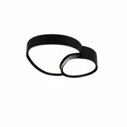 Plafonnier Trio RISE LED Noir, 1 lumière, Télécommandes