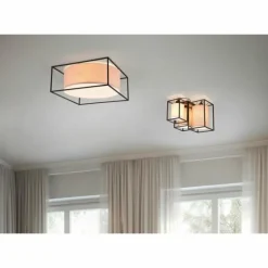 Plafonnier Trio Ross Noir, 3 lumières