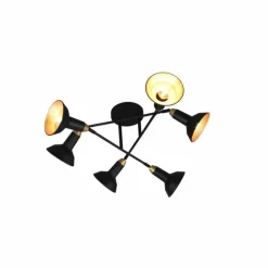 Plafonnier Trio Roxie Noir, 6 lumières
