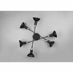 Plafonnier Trio Roxie Noir, 6 lumières