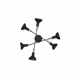 Plafonnier Trio Roxie Noir, 6 lumières