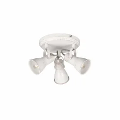 Plafonnier Trio Steam Ancien, Blanc, 3 lumières