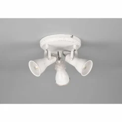 Plafonnier Trio Steam Ancien, Blanc, 3 lumières