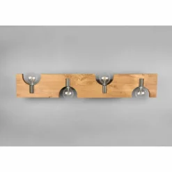 Plafonnier Trio Tailor Brun foncé, Écru, Nickel mat, 4 lumières