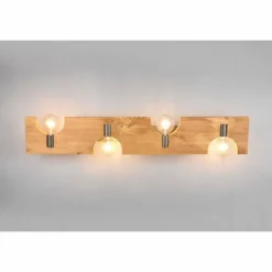 Plafonnier Trio Tailor Brun foncé, Écru, Nickel mat, 4 lumières