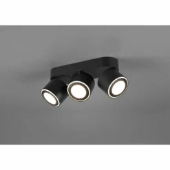 Plafonnier Trio Taurus LED Noir, 6 lumières