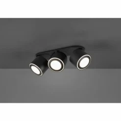 Plafonnier Trio Taurus LED Noir, 6 lumières