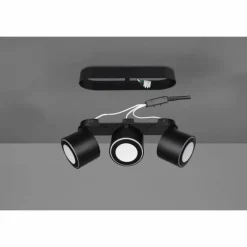 Plafonnier Trio Taurus LED Noir, 6 lumières