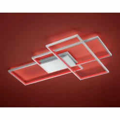 Plafonnier Trio THIAGO LED Nickel mat, 1 lumière, Télécommandes, Changeur de couleurs