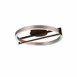 Plafonnier Trio Thompson LED Aluminium brossé, 1 lumière, Télécommandes, Changeur de couleurs