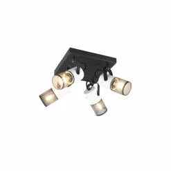 Plafonnier Trio TOSH Noir, 4 lumières