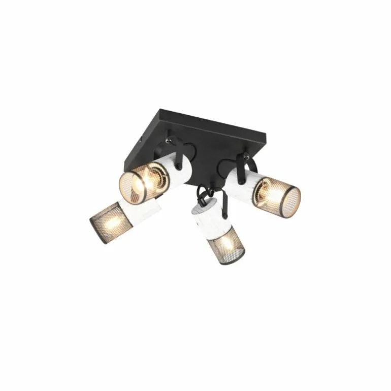 Plafonnier Trio TOSH Noir, 4 lumières