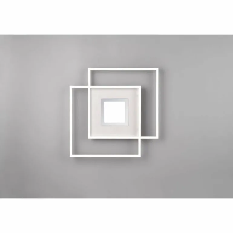 Plafonnier Trio Via LED Blanc, 1 lumière, Télécommandes