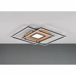 Plafonnier Trio Via LED Or, Noir, 1 lumière, Télécommandes