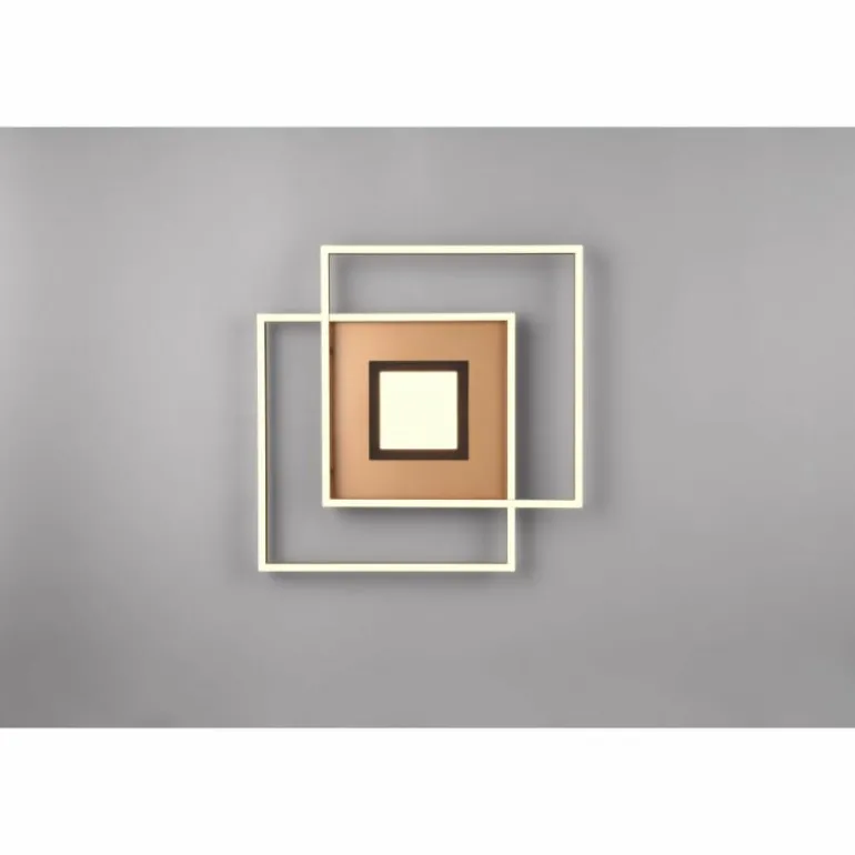 Plafonnier Trio Via LED Or, Noir, 1 lumière, Télécommandes