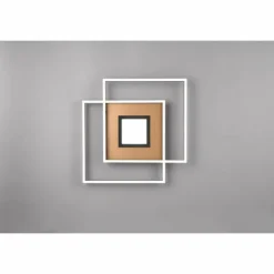 Plafonnier Trio Via LED Or, Noir, 1 lumière, Télécommandes