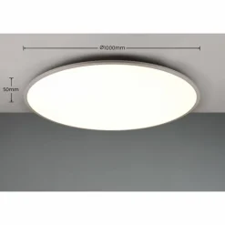 Plafonnier Trio YUMA LED Titane, 1 lumière, Télécommandes