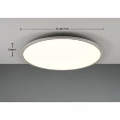 Plafonnier Trio YUMA LED Titane, 2 lumières, Télécommandes, Changeur de couleurs