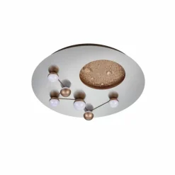 Plafonnier Trio Zodiac LED Aluminium brossé, Or, 1 lumière