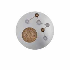 Plafonnier Trio Zodiac LED Aluminium brossé, Or, 1 lumière