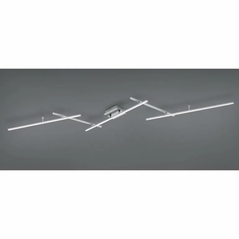 Plafonnier Trio-Leuchten Arvin LED Nickel mat, 2 lumières, Télécommandes, Changeur de couleurs