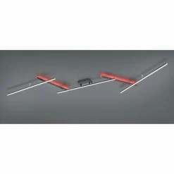 Plafonnier Trio-Leuchten Arvin LED Noir, 2 lumières, Télécommandes, Changeur de couleurs