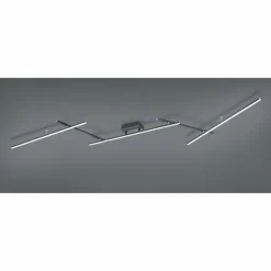 Plafonnier Trio-Leuchten Arvin LED Noir, 2 lumières, Télécommandes, Changeur de couleurs