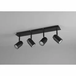 Plafonnier Trio-Leuchten Angelo Noir, 4 lumières