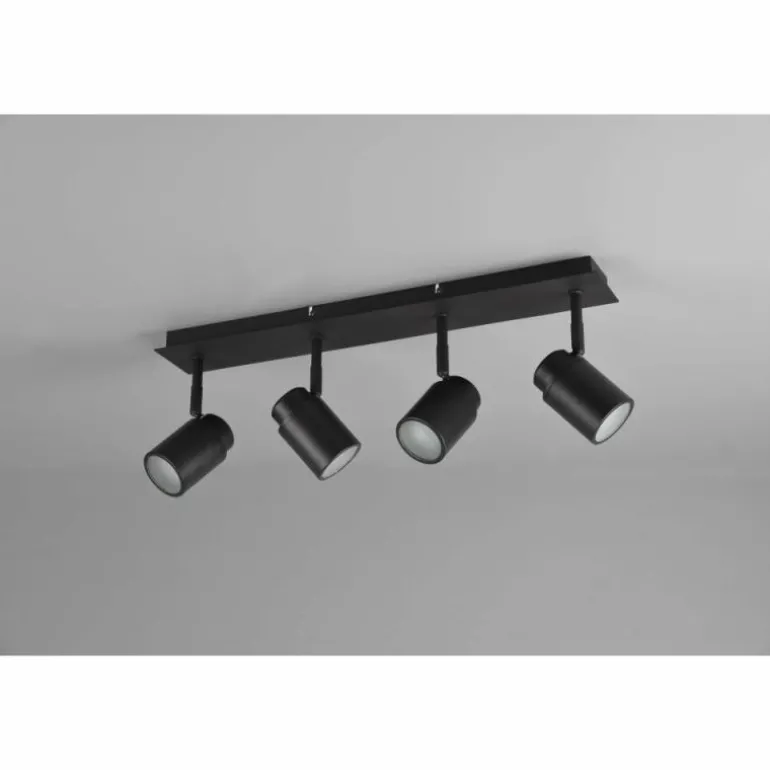 Plafonnier Trio-Leuchten Angelo Noir, 4 lumières