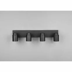 Plafonnier Trio-Leuchten Angelo Noir, 4 lumières