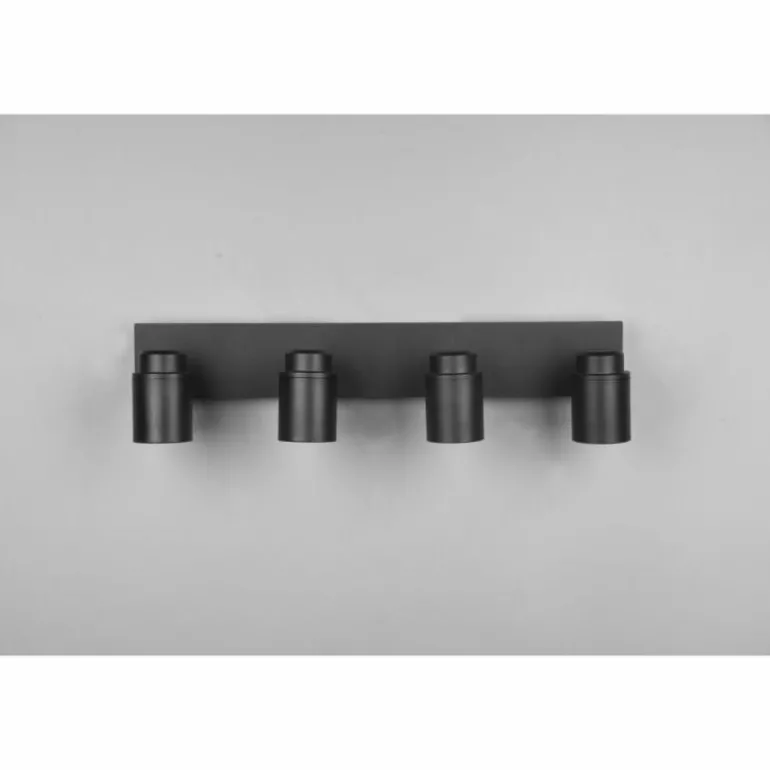 Plafonnier Trio-Leuchten Angelo Noir, 4 lumières