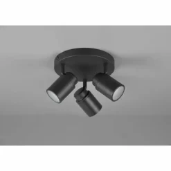 Plafonnier Trio-Leuchten Angelo Noir, 3 lumières