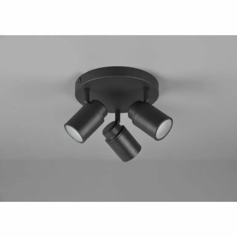 Plafonnier Trio-Leuchten Angelo Noir, 3 lumières