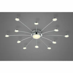 Plafonnier Trio-Leuchten Bodrum LED Chrome, 12 lumières, Télécommandes