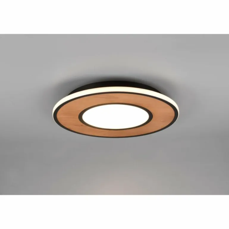 Plafonnier Trio-Leuchten Deacon LED Brun, 1 lumière