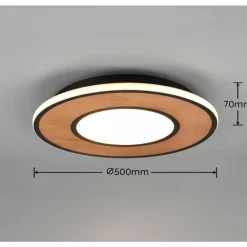 Plafonnier Trio-Leuchten Deacon LED Brun, 1 lumière