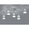 Plafonnier Trio-Leuchten Garda Nickel mat, 5 lumières