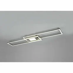 Plafonnier Trio-Leuchten Ganado LED Nickel mat, 2 lumières, Télécommandes, Changeur de couleurs