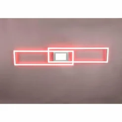 Plafonnier Trio-Leuchten Ganado LED Nickel mat, 2 lumières, Télécommandes, Changeur de couleurs