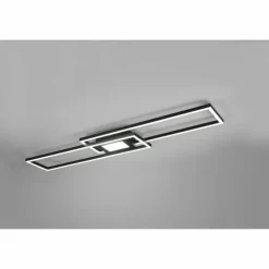 Plafonnier Trio-Leuchten Ganado LED Noir, 2 lumières, Télécommandes, Changeur de couleurs