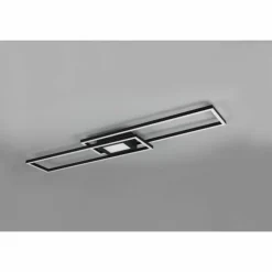 Plafonnier Trio-Leuchten Ganado LED Noir, 2 lumières, Télécommandes, Changeur de couleurs